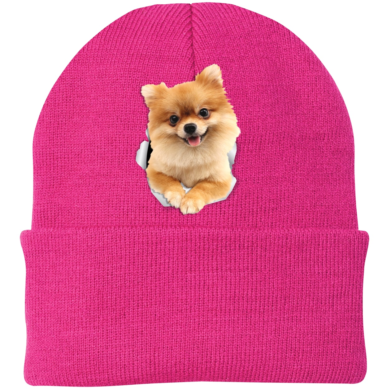 CP90 Port & Company Knit Beanie - Neon Pink