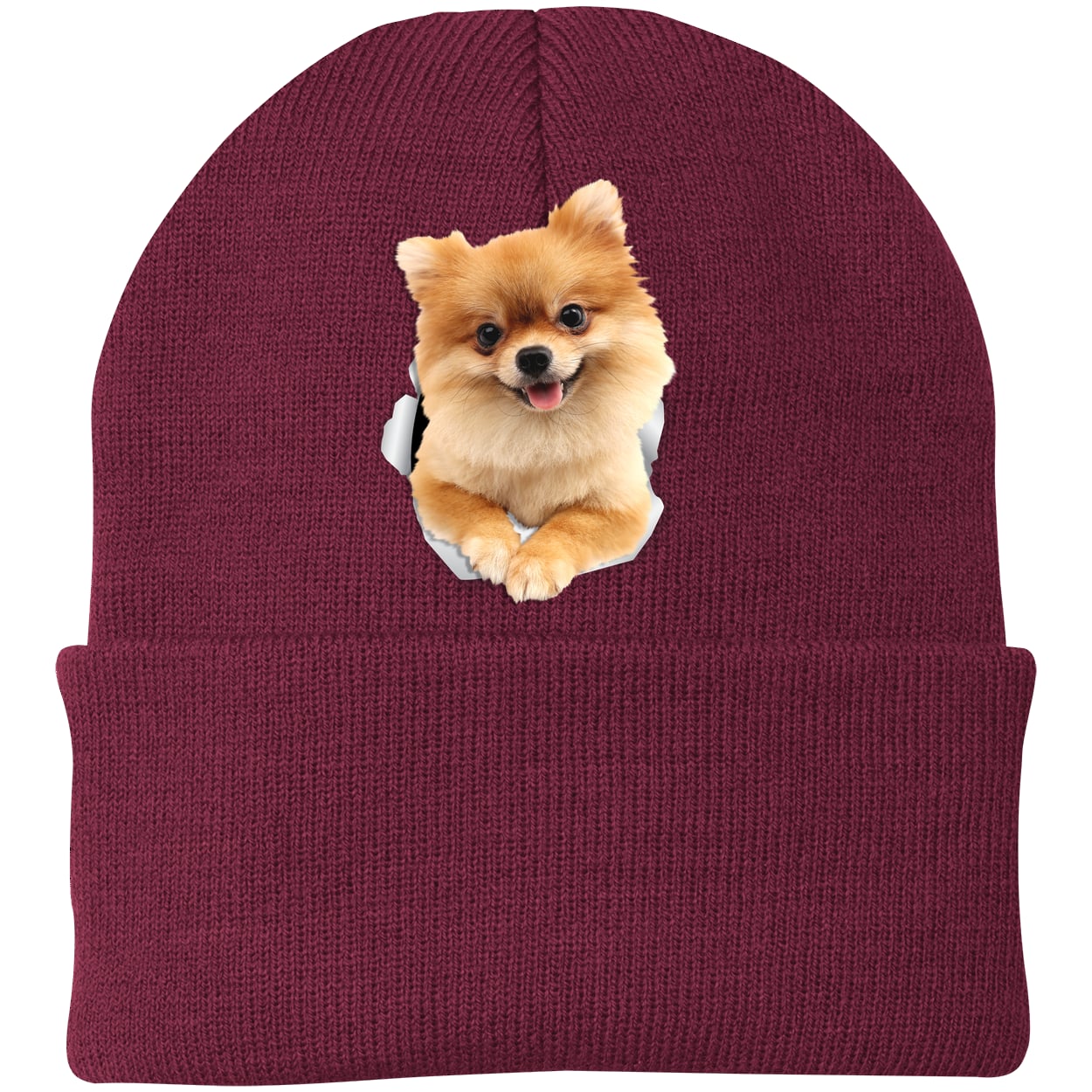 CP90 Port & Company Knit Beanie - Maroon
