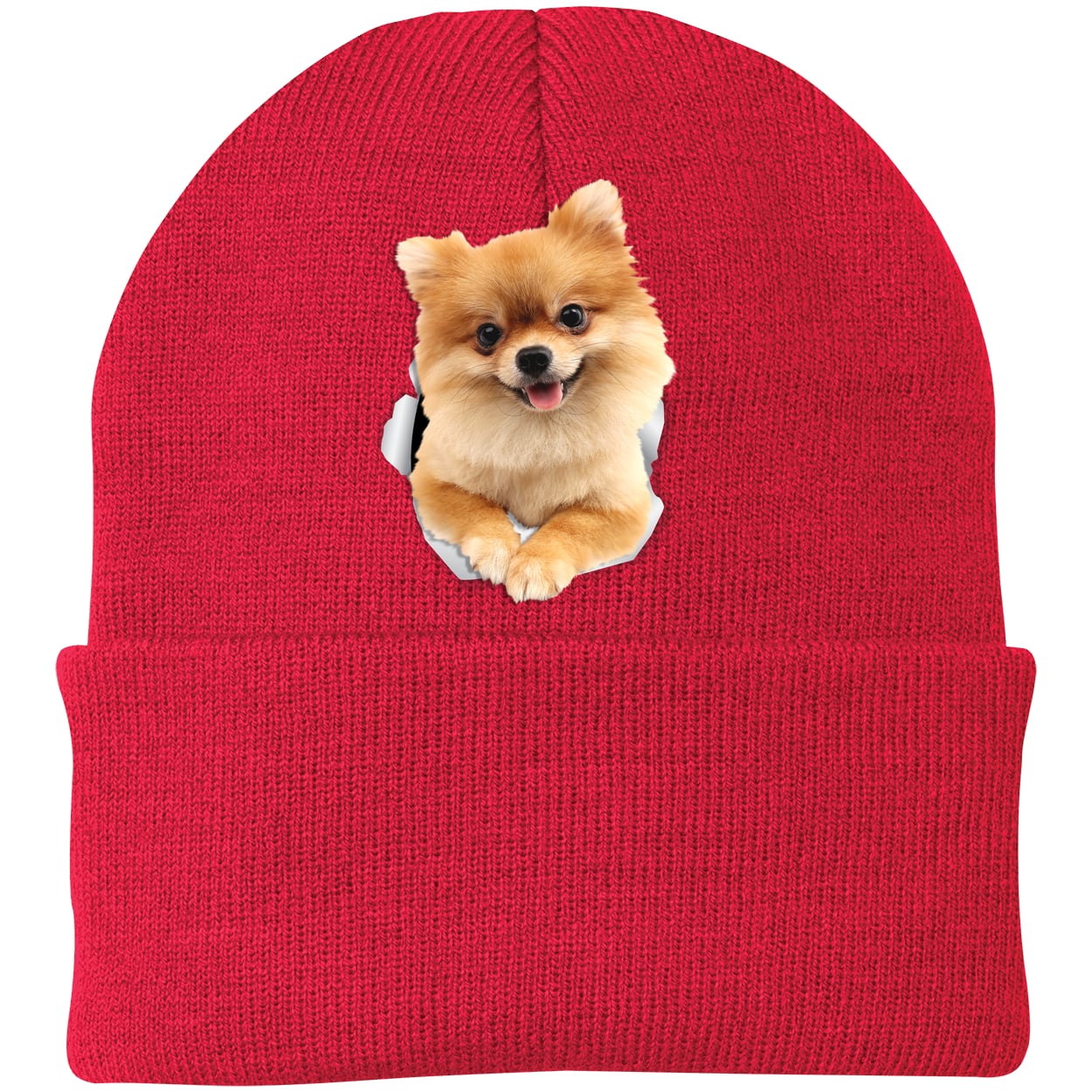CP90 Port & Company Knit Beanie - Athletic Red