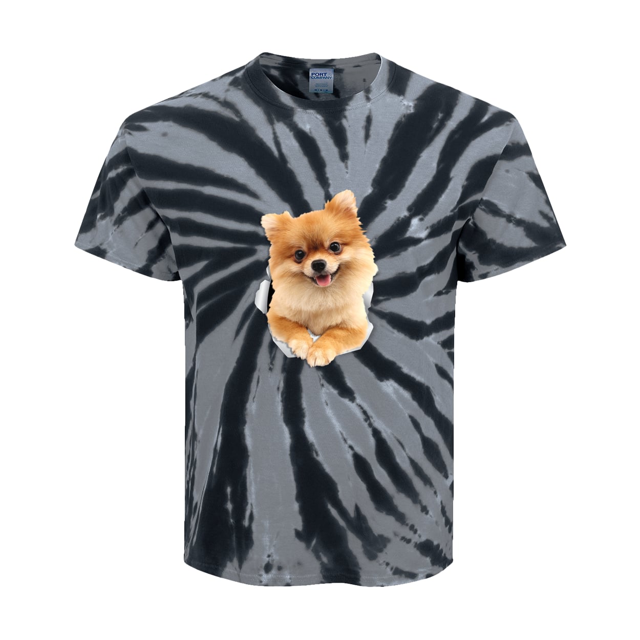 PC147Y Port & Company Kids Tie-Dye Tee - Black