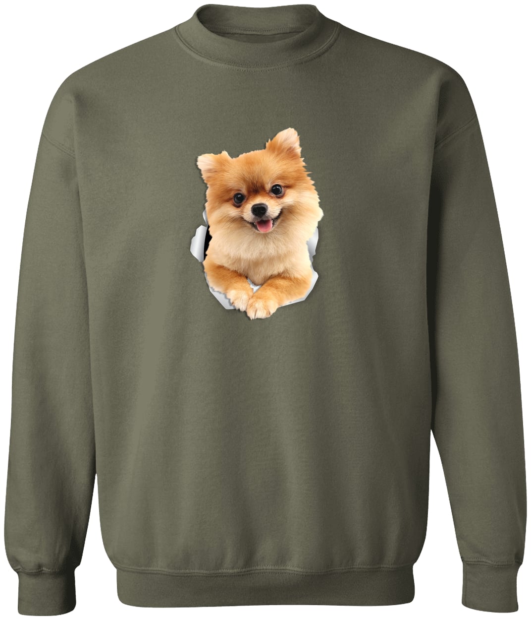 G180 Gildan Crewneck Pullover Sweatshirt - Military Green