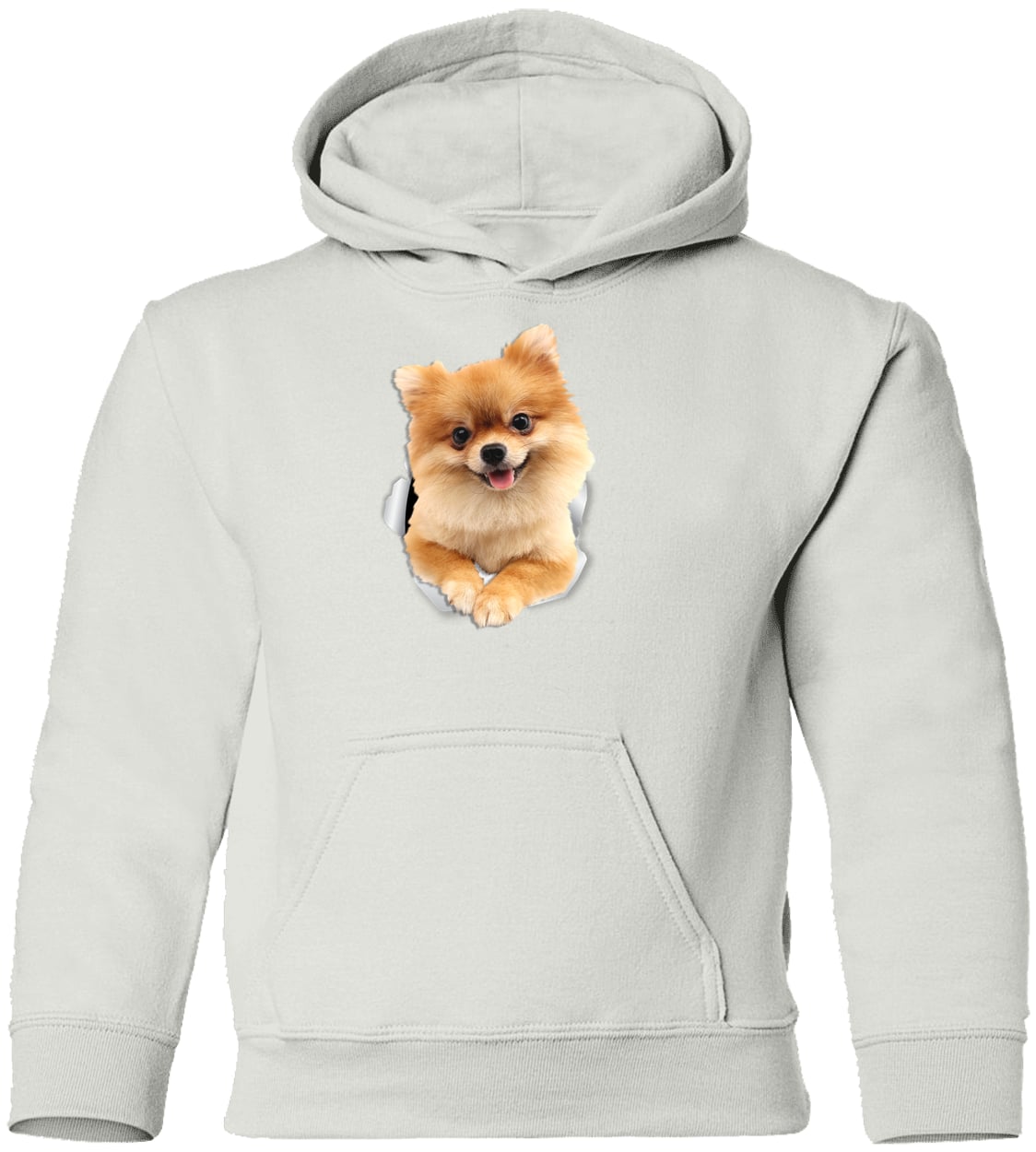 G185B Gildan Youth Pullover Hoodie - White
