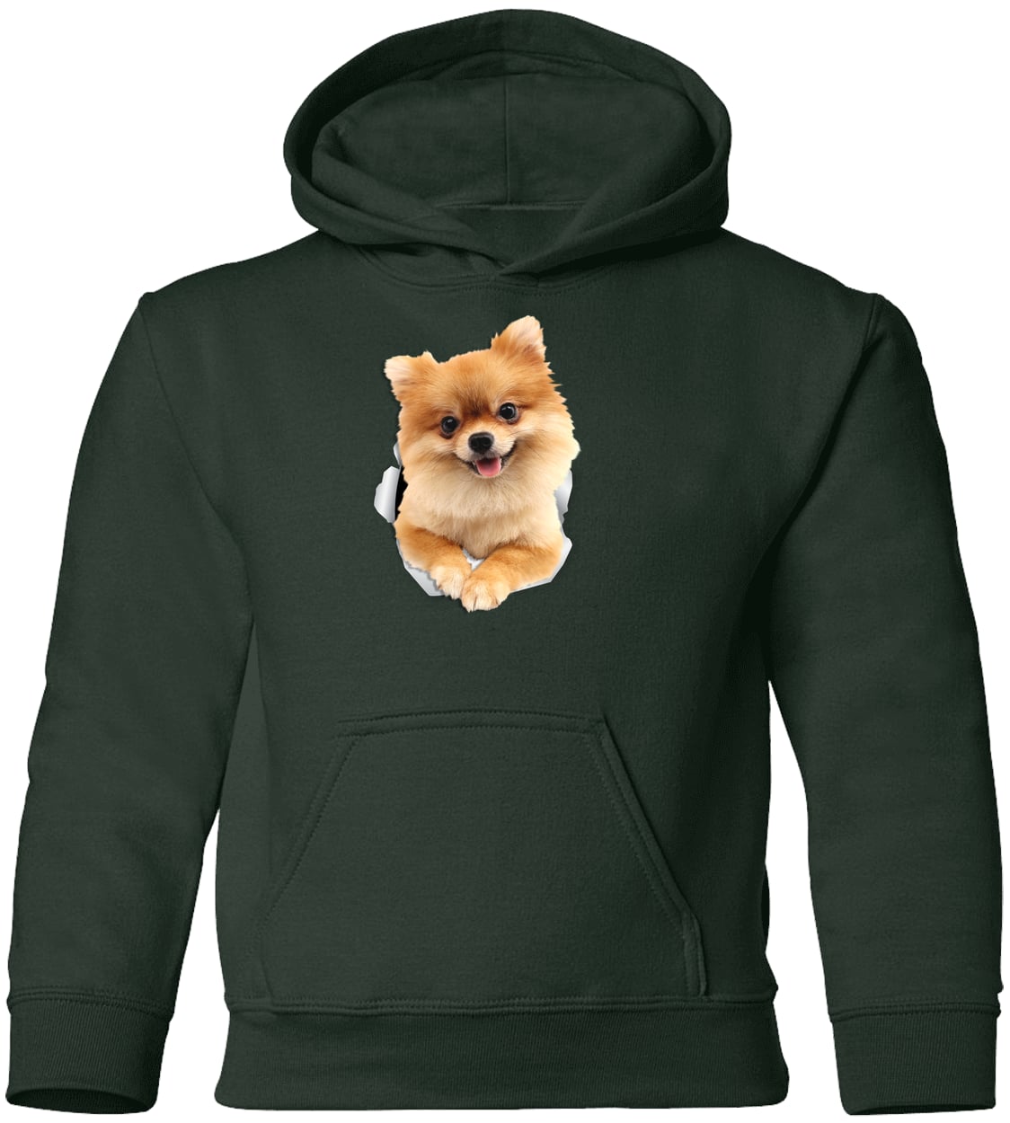 G185B Gildan Youth Pullover Hoodie - Forest Green