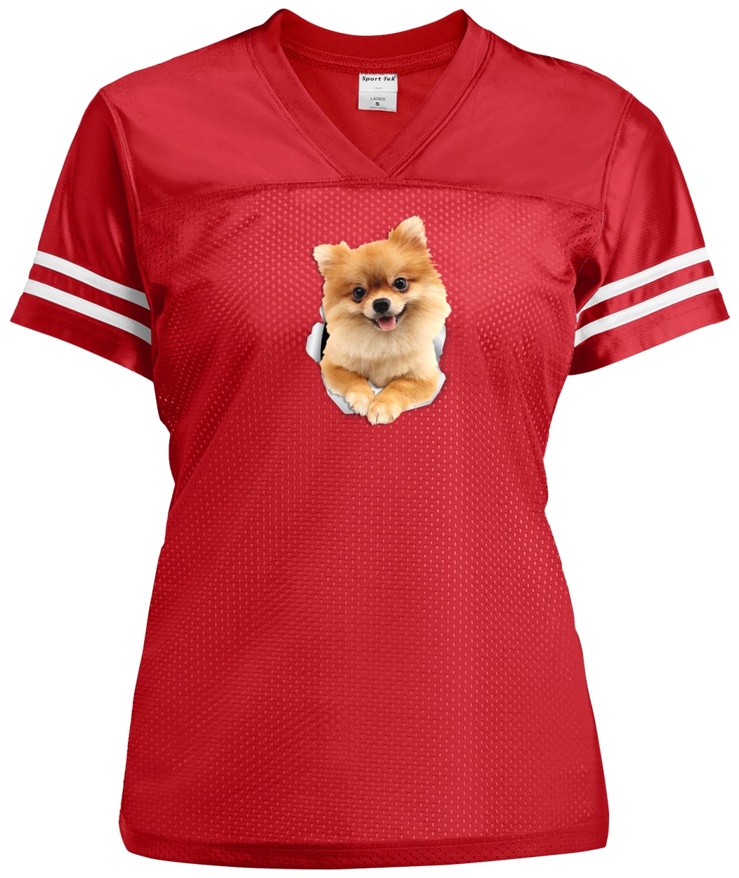 LST307 Sport-Tek Ladies' Replica Jersey - True Red/White