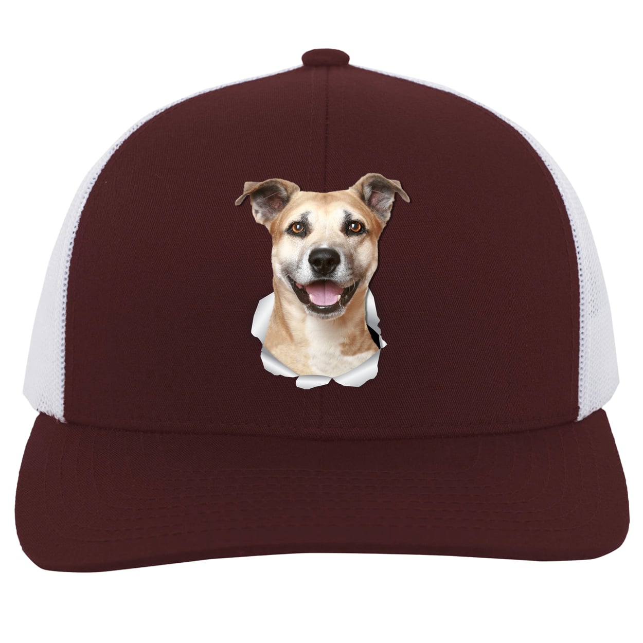 104C Trucker Snap Back - Maroon/White