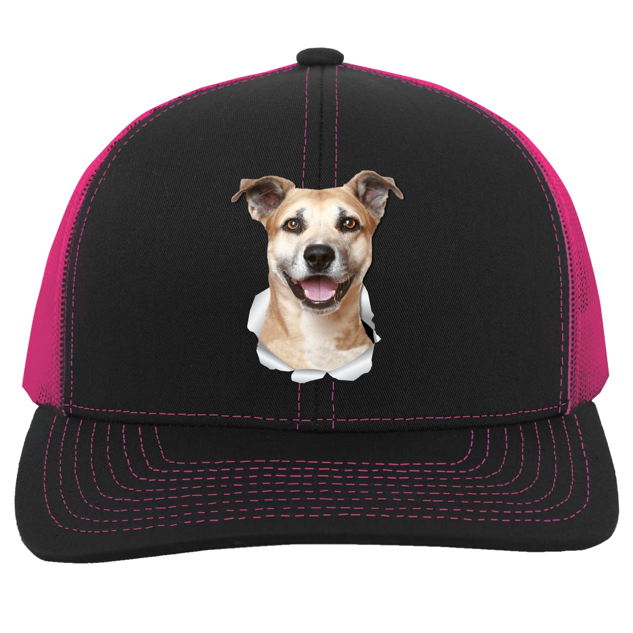 104C Trucker Snap Back - Black/Pink