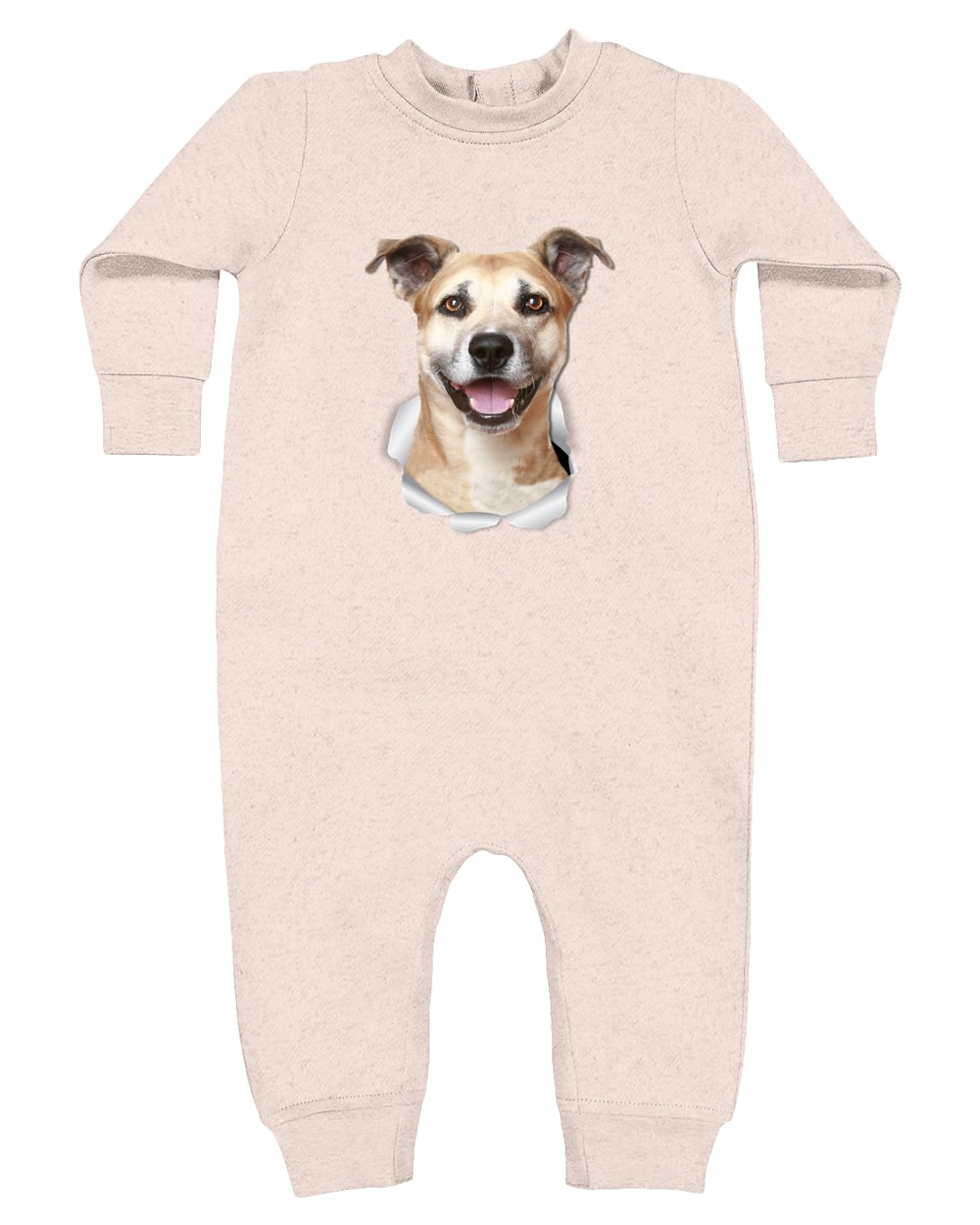 4447 Rabbit Skins Infant Fleece One-Piece Bodysuit - Natural Heather