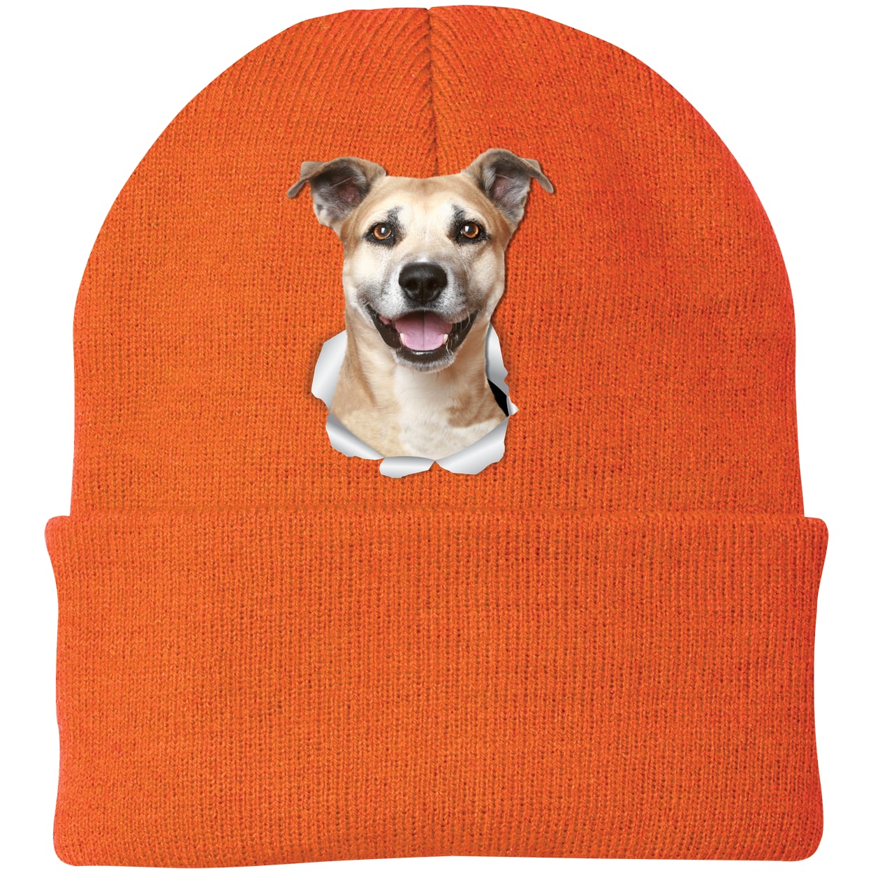 CP90 Port & Company Knit Beanie - Neon Orange