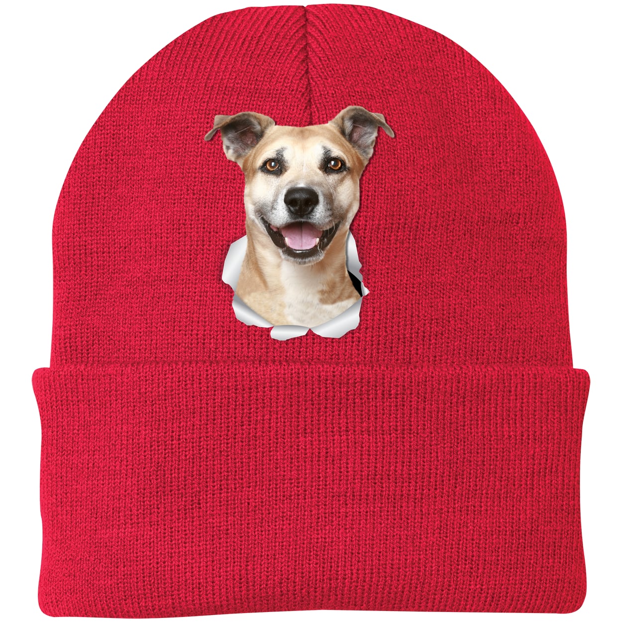 CP90 Port & Company Knit Beanie - Athletic Red