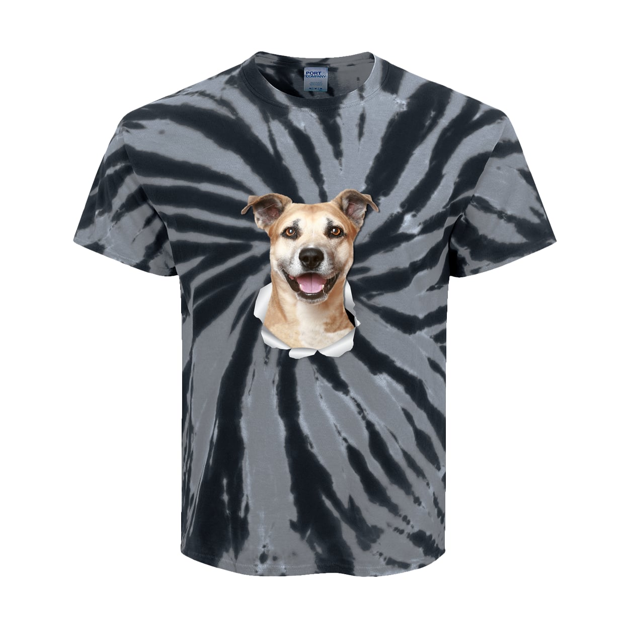 PC147Y Port & Company Kids Tie-Dye Tee - Black