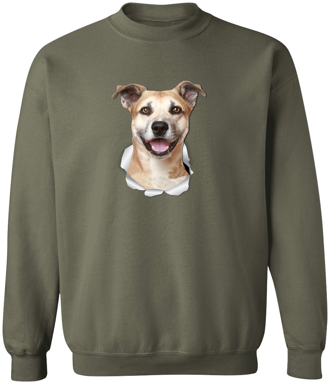G180 Gildan Crewneck Pullover Sweatshirt - Military Green