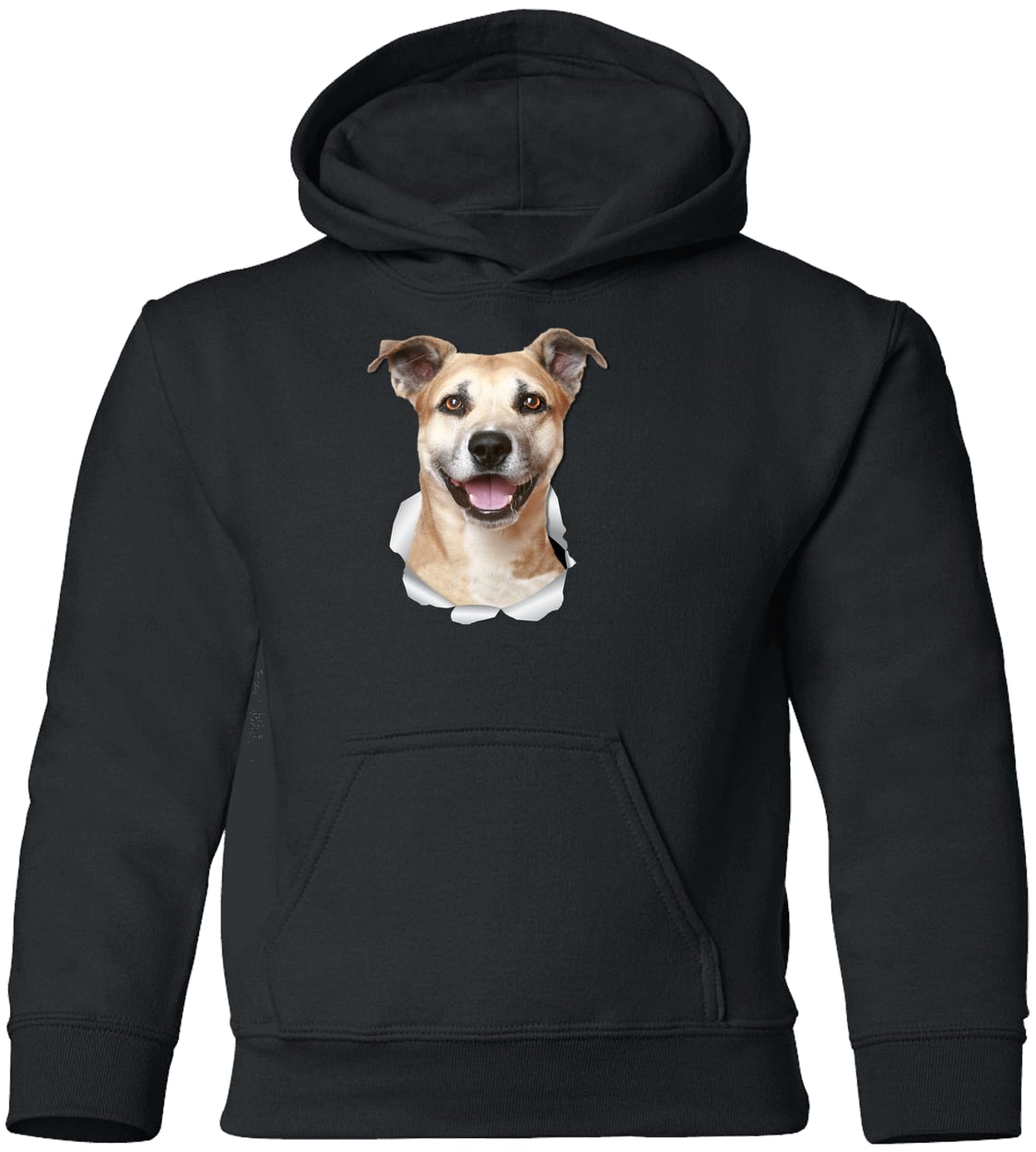 G185B Gildan Youth Pullover Hoodie - Black