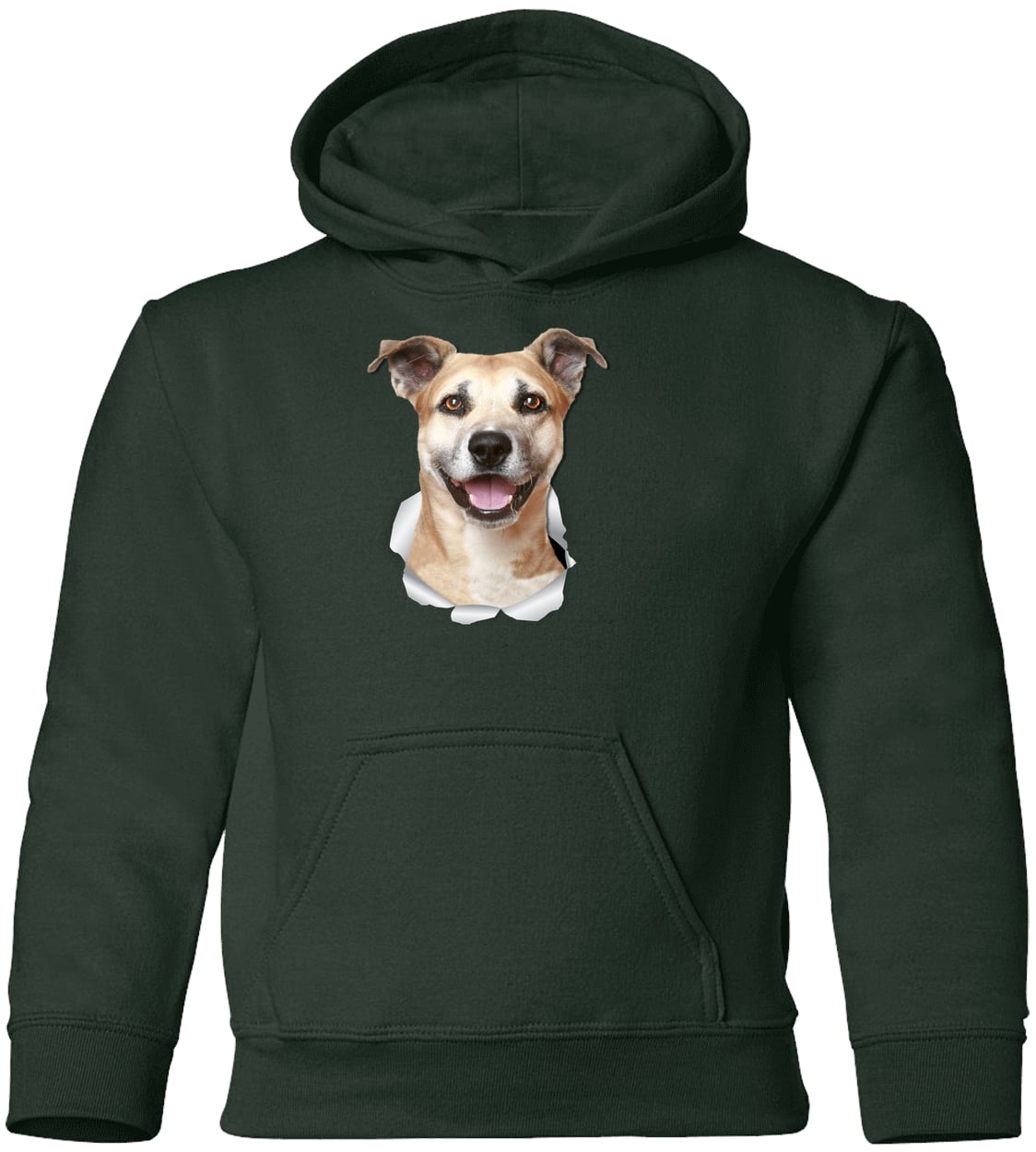 G185B Gildan Youth Pullover Hoodie - Forest Green