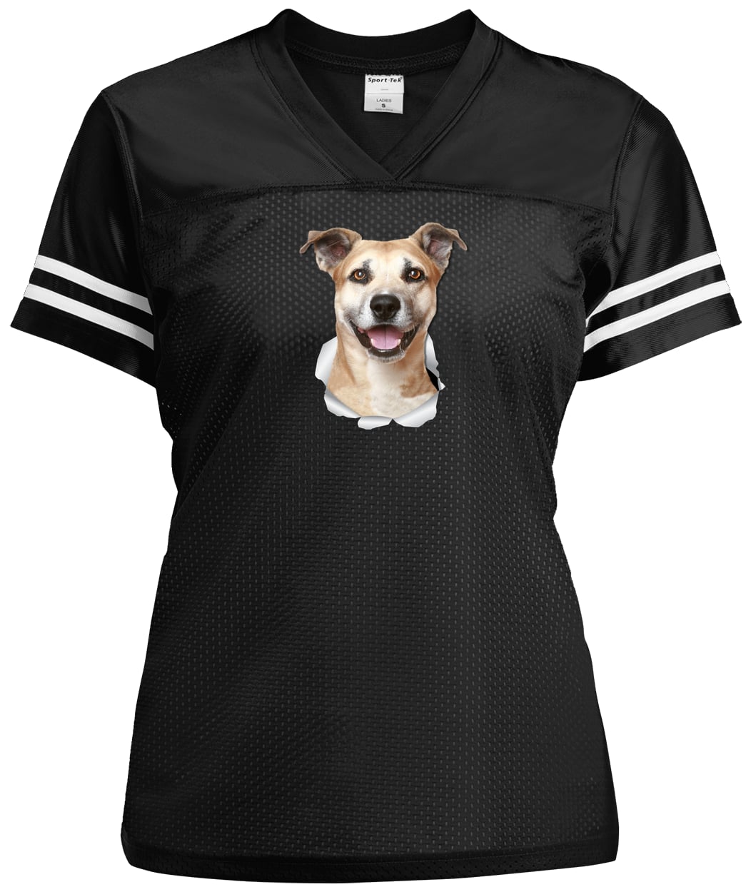 LST307 Sport-Tek Ladies' Replica Jersey - Black/White