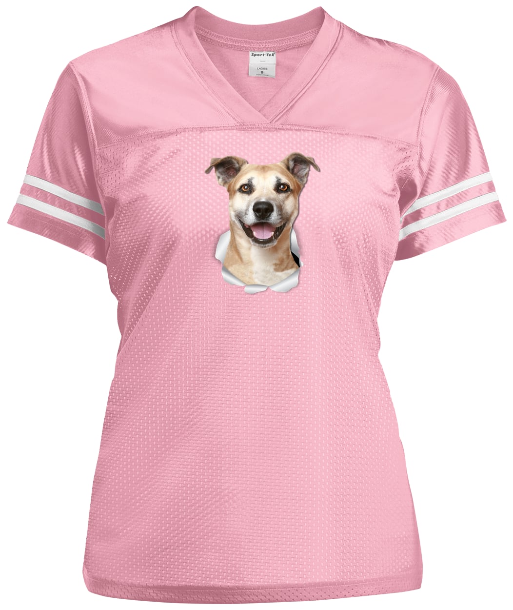 LST307 Sport-Tek Ladies' Replica Jersey - Light Pink/White