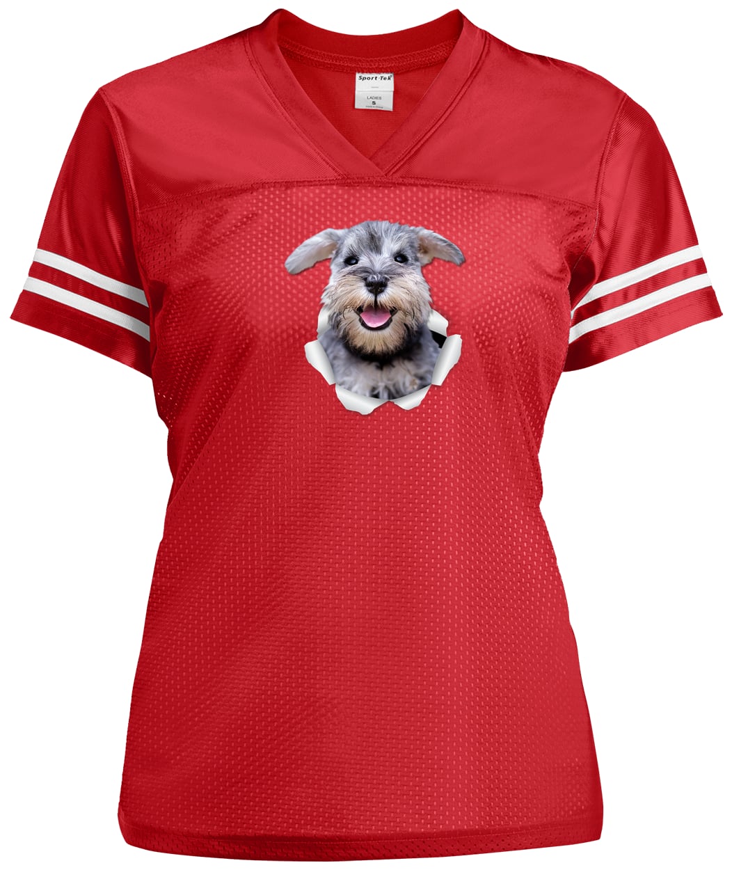 LST307 Sport-Tek Ladies' Replica Jersey - True Red/White