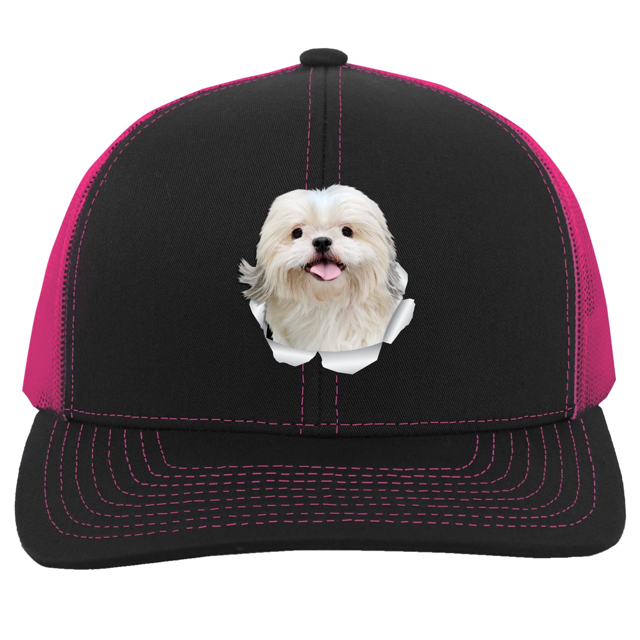 104C Trucker Snap Back - Black/Pink