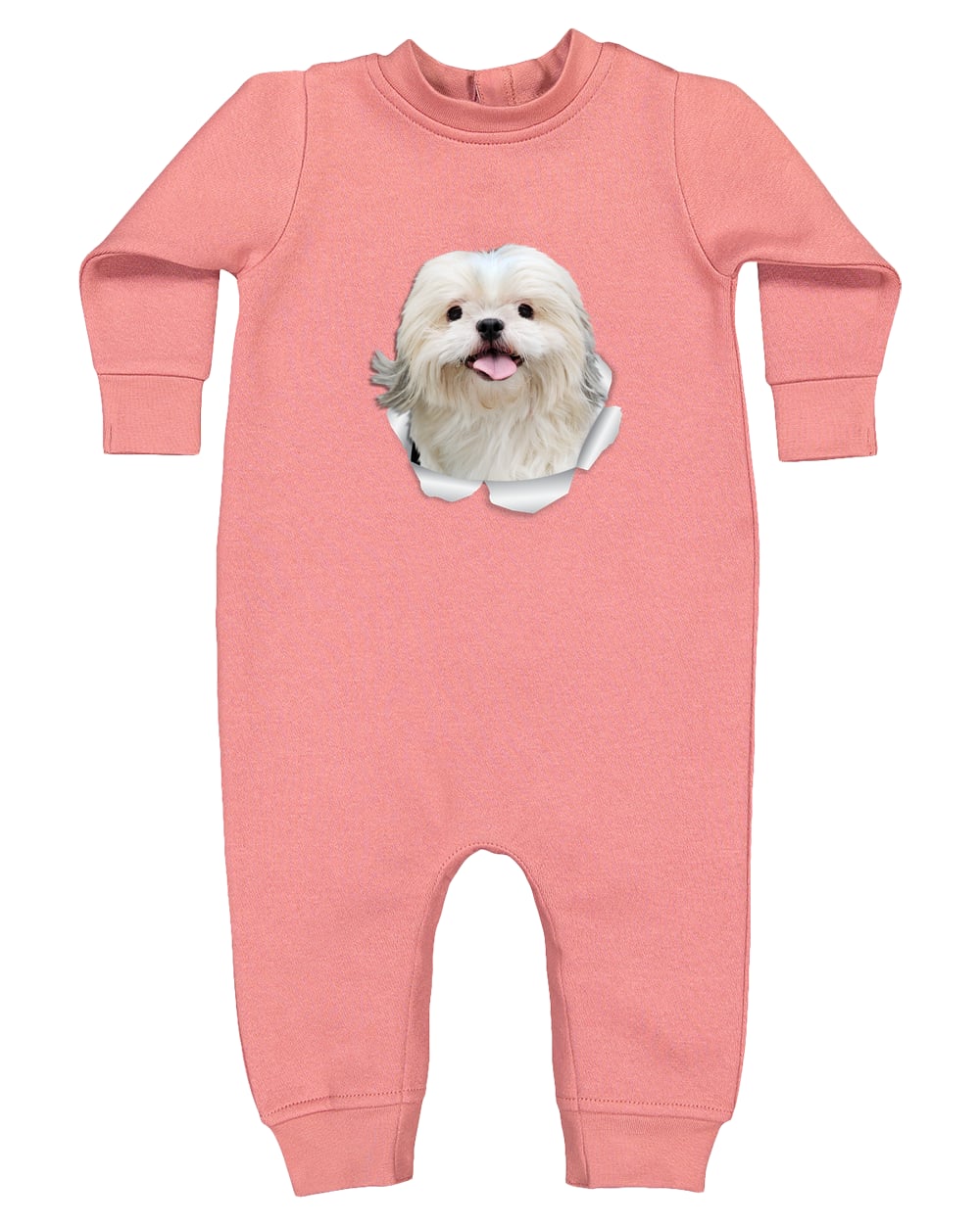 4447 Rabbit Skins Infant Fleece One-Piece Bodysuit - Mauvelous