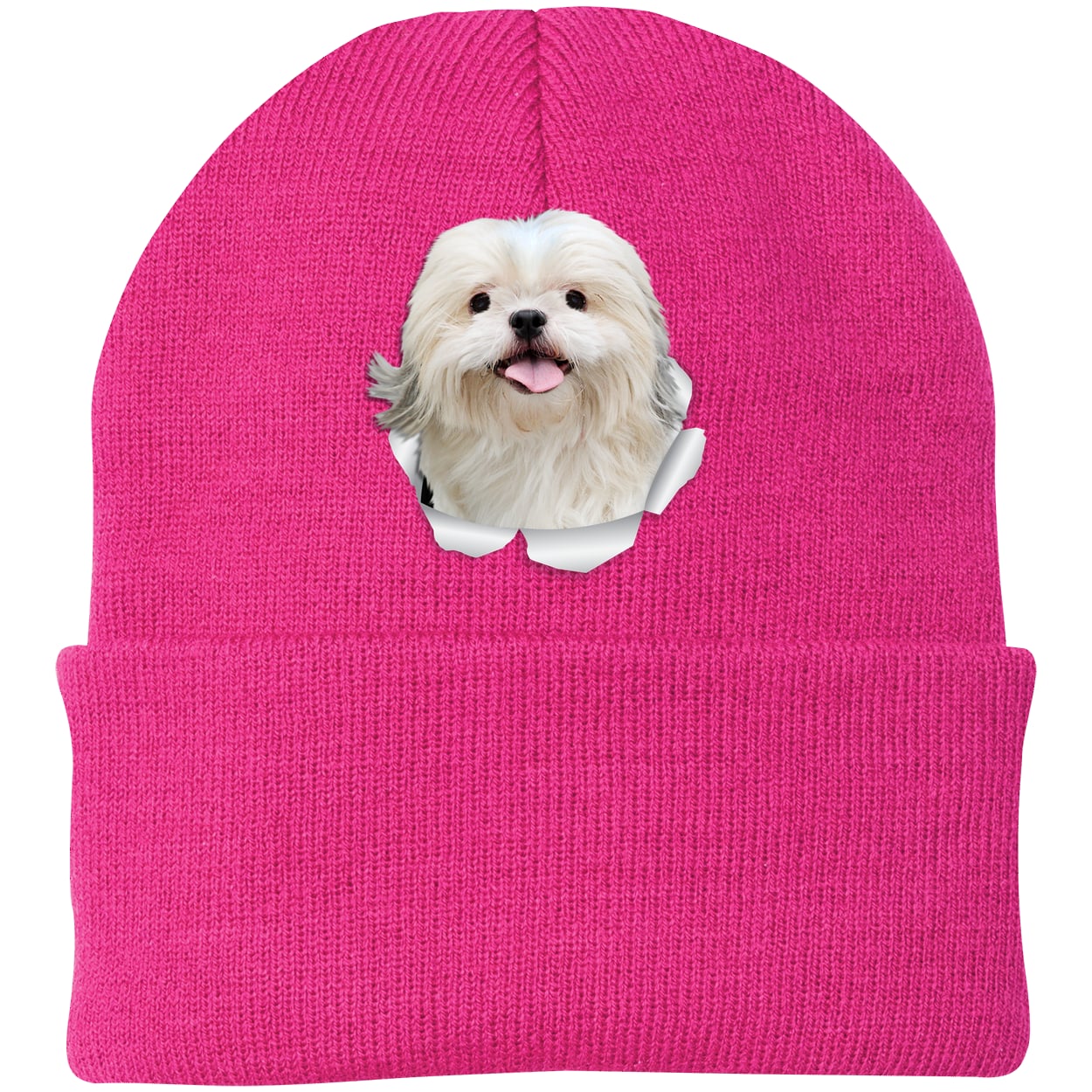 CP90 Port & Company Knit Beanie - Neon Pink