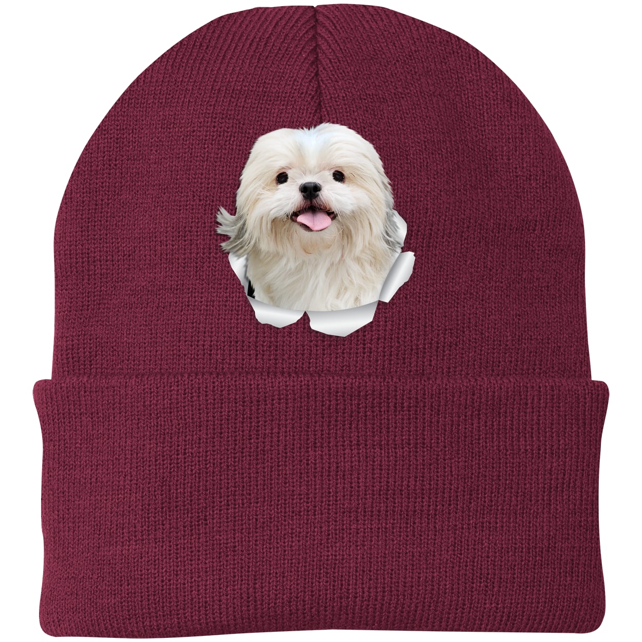 CP90 Port & Company Knit Beanie - Maroon