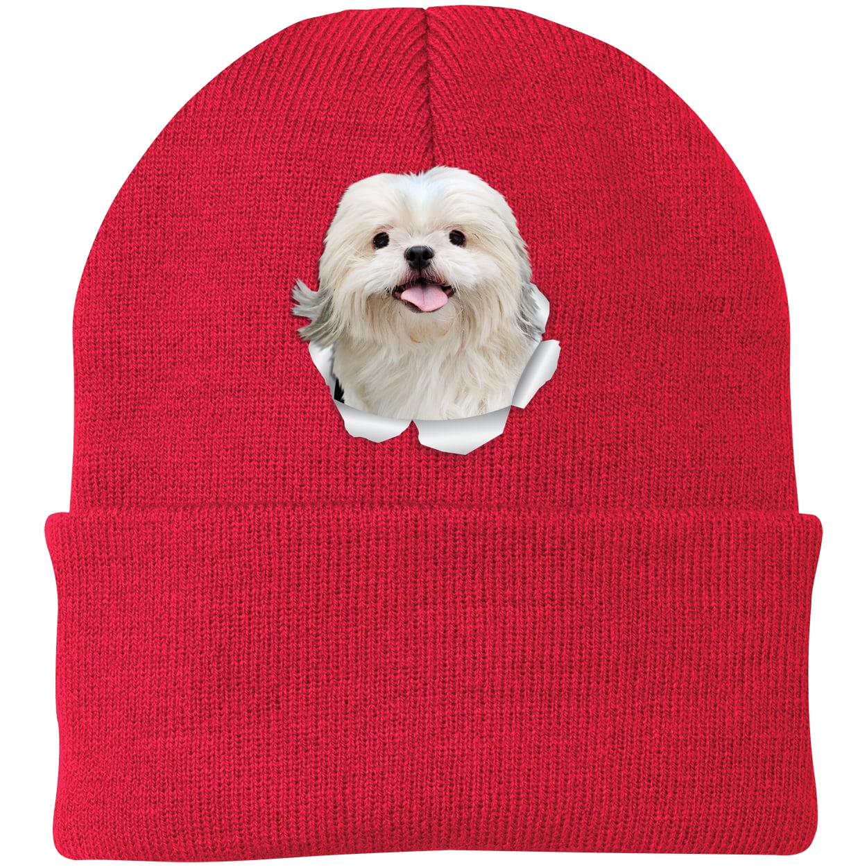 CP90 Port & Company Knit Beanie - Athletic Red
