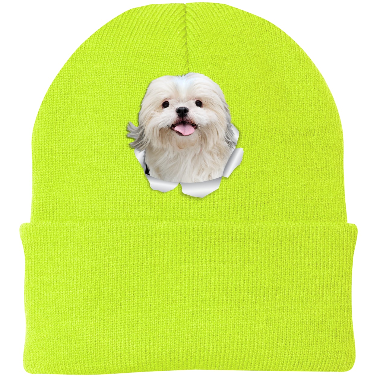 CP90 Port & Company Knit Beanie - Neon Yellow
