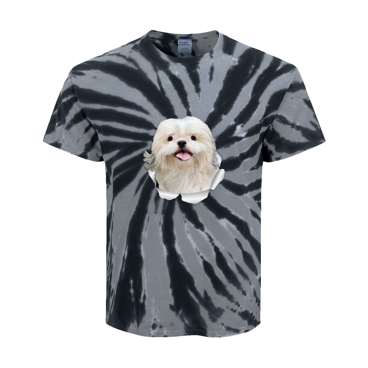 PC147Y Port & Company Kids Tie-Dye Tee - Black