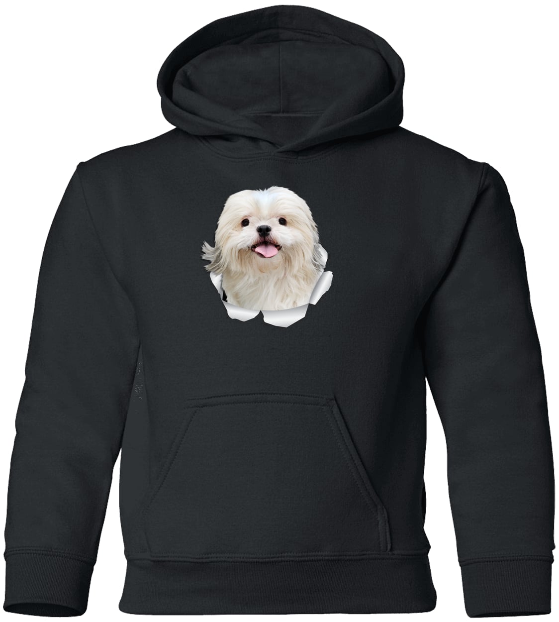 G185B Gildan Youth Pullover Hoodie - Black