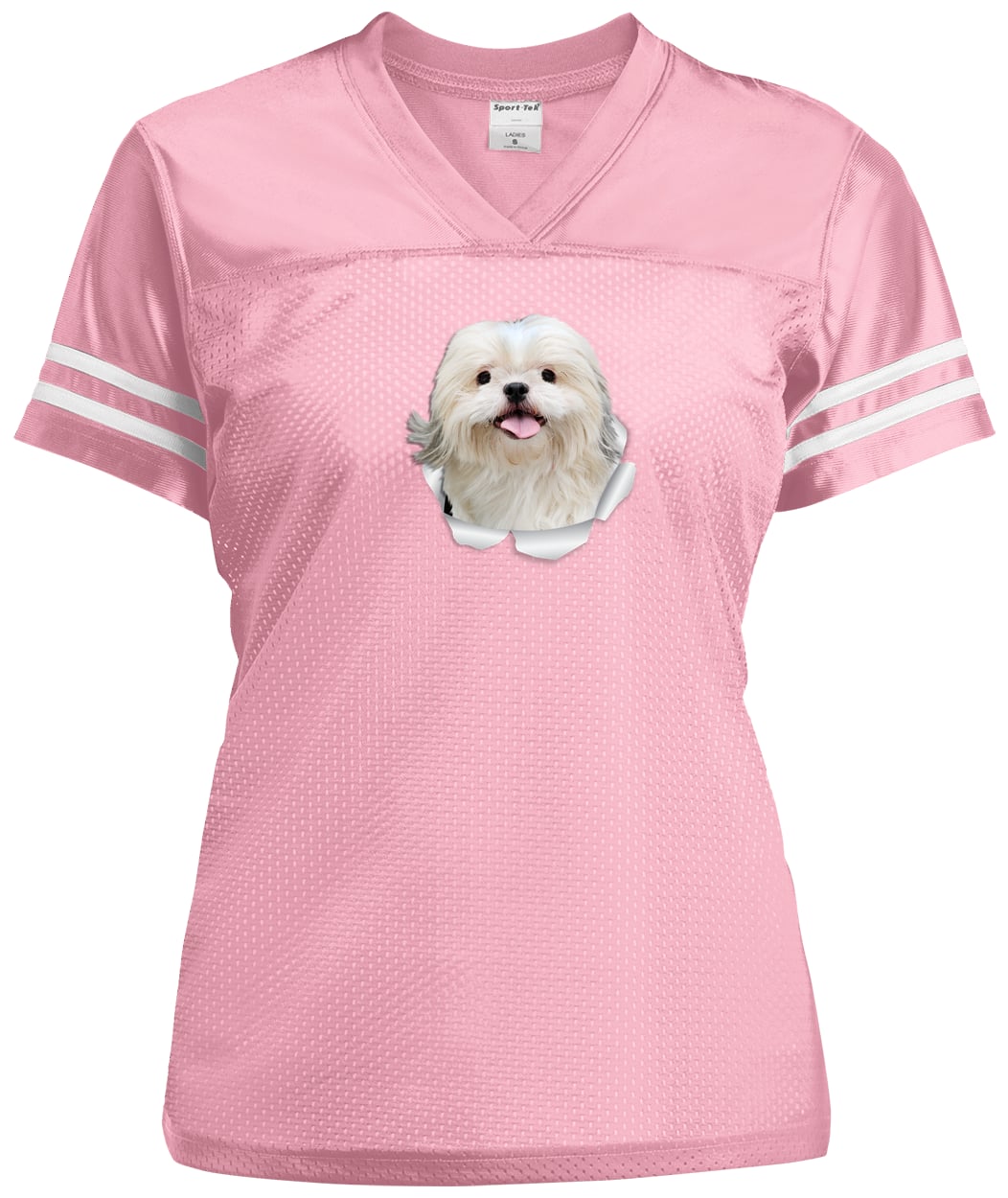 LST307 Sport-Tek Ladies' Replica Jersey - Light Pink/White