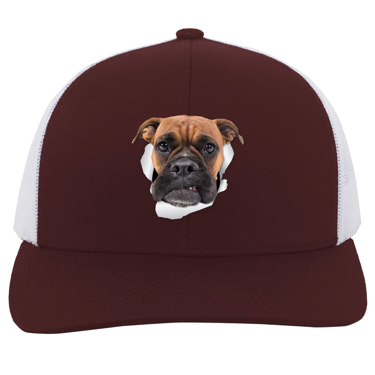 104C Trucker Snap Back - Maroon/White
