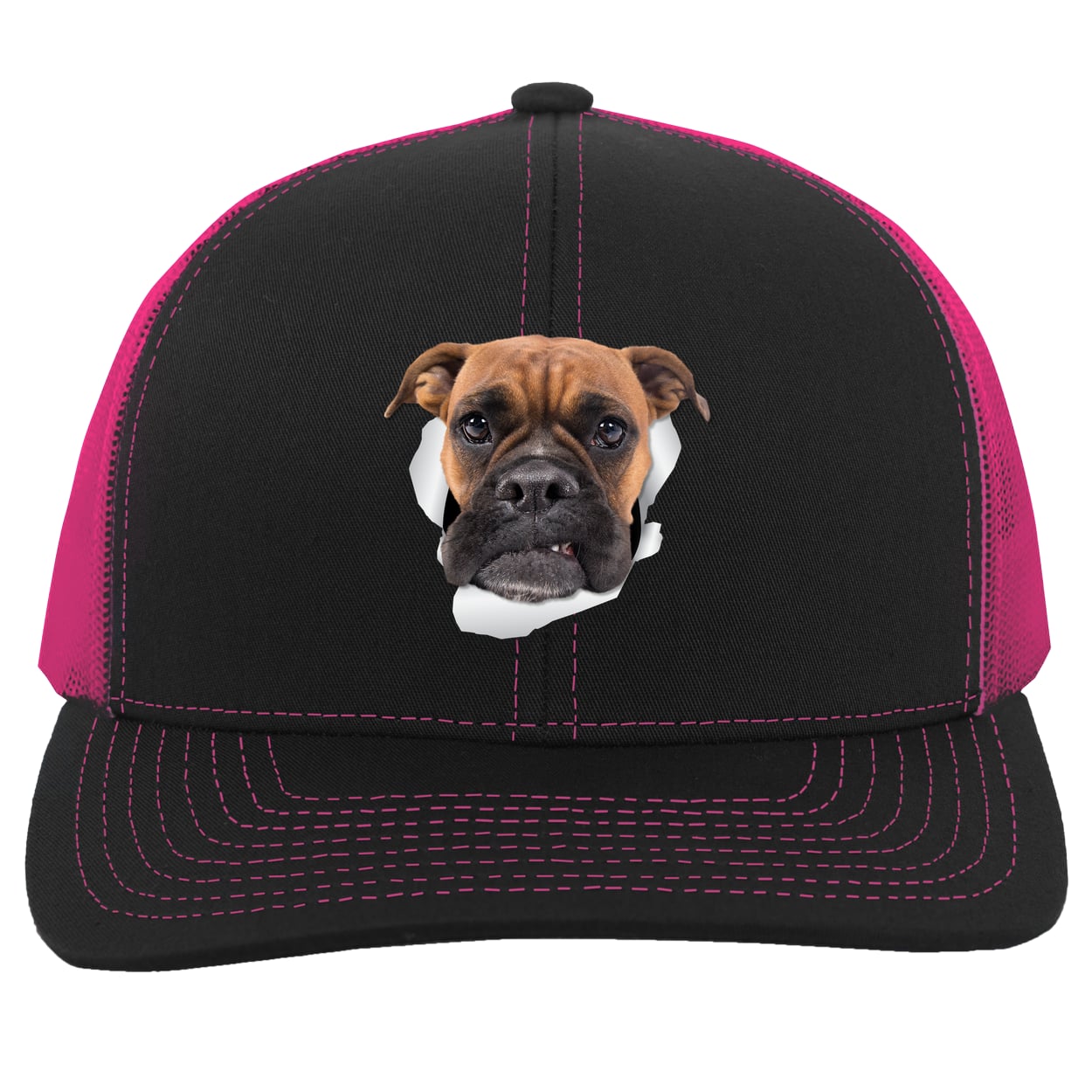 104C Trucker Snap Back - Black/Pink