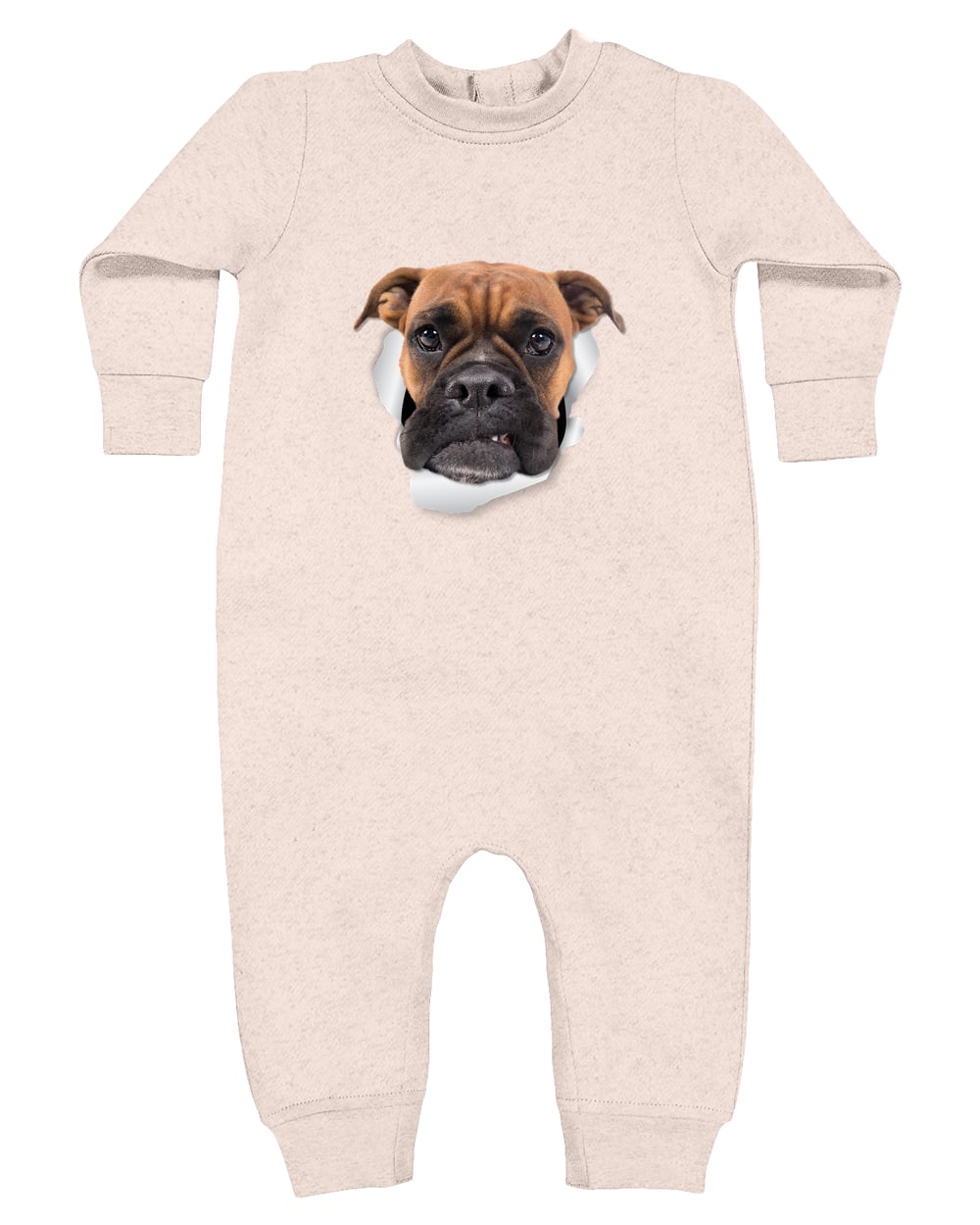 4447 Rabbit Skins Infant Fleece One-Piece Bodysuit - Natural Heather