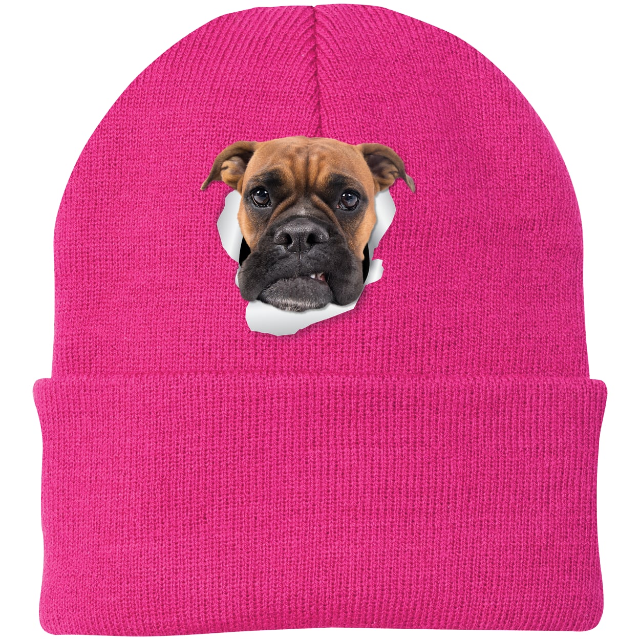 CP90 Port & Company Knit Beanie - Neon Pink