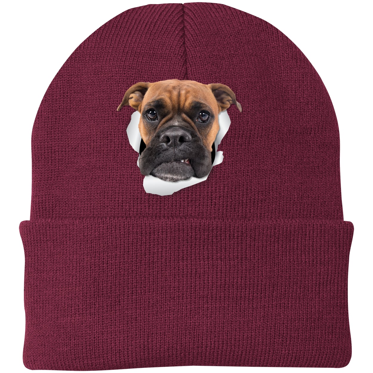 CP90 Port & Company Knit Beanie - Maroon