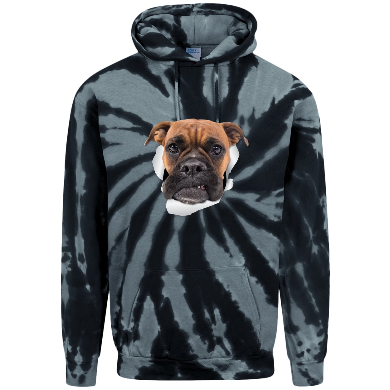 PC146 Port & Company Adult Tie-Dye Pullover Hoodie - Black