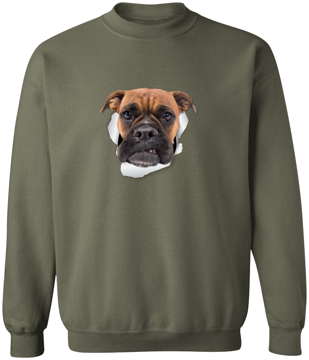 G180 Gildan Crewneck Pullover Sweatshirt - Military Green