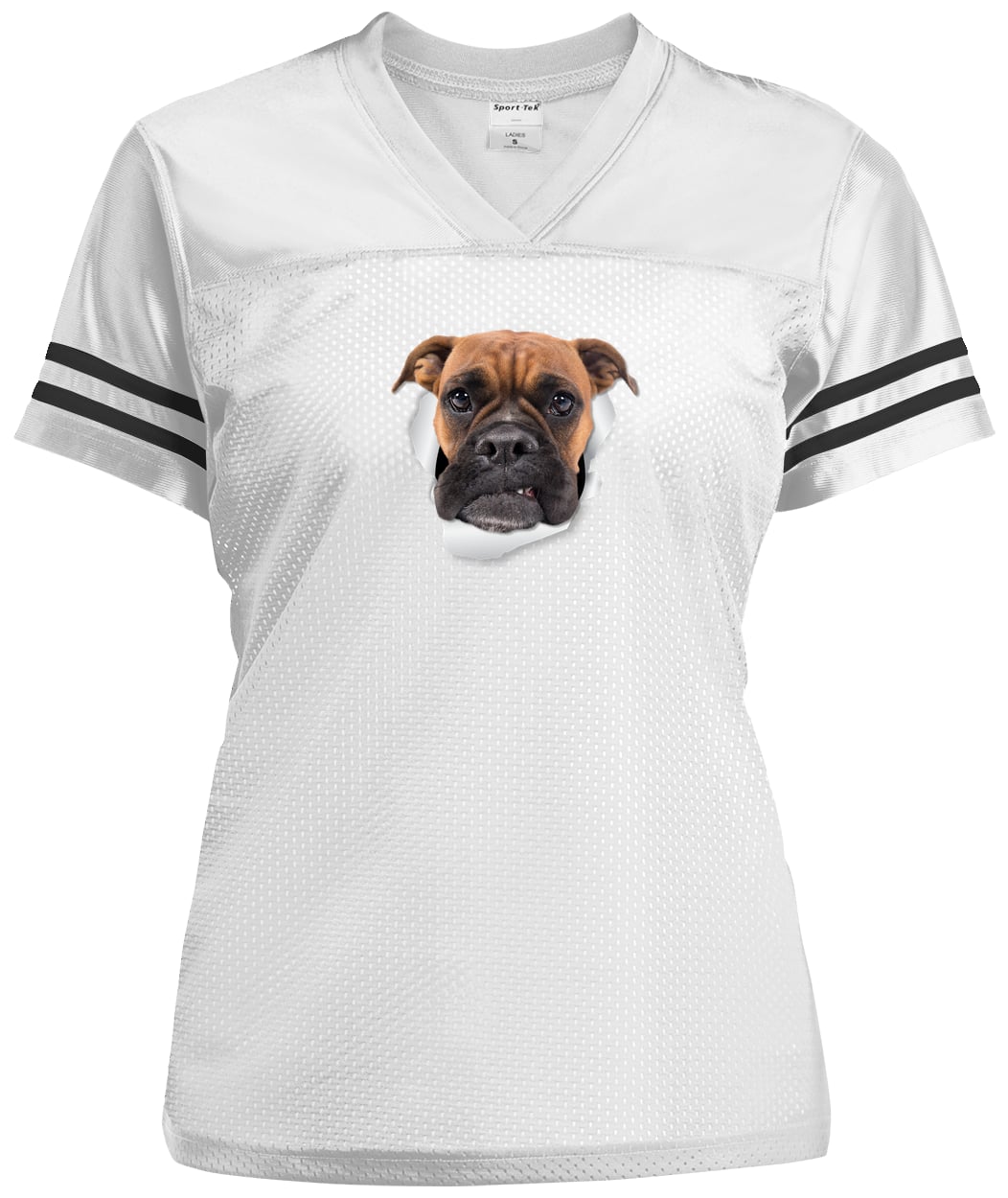 LST307 Sport-Tek Ladies' Replica Jersey - White/Black