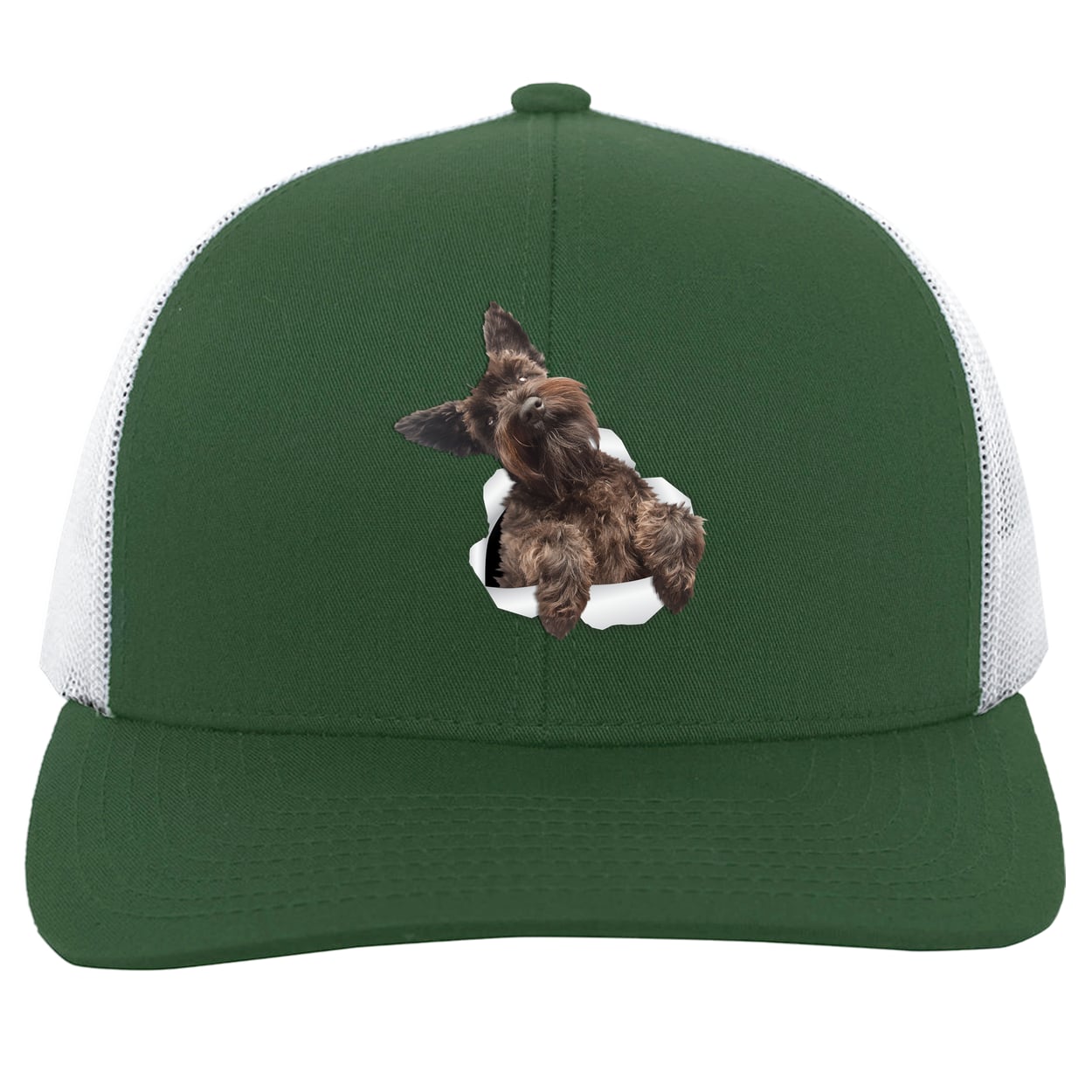 104C Trucker Snap Back - Dark Green/White