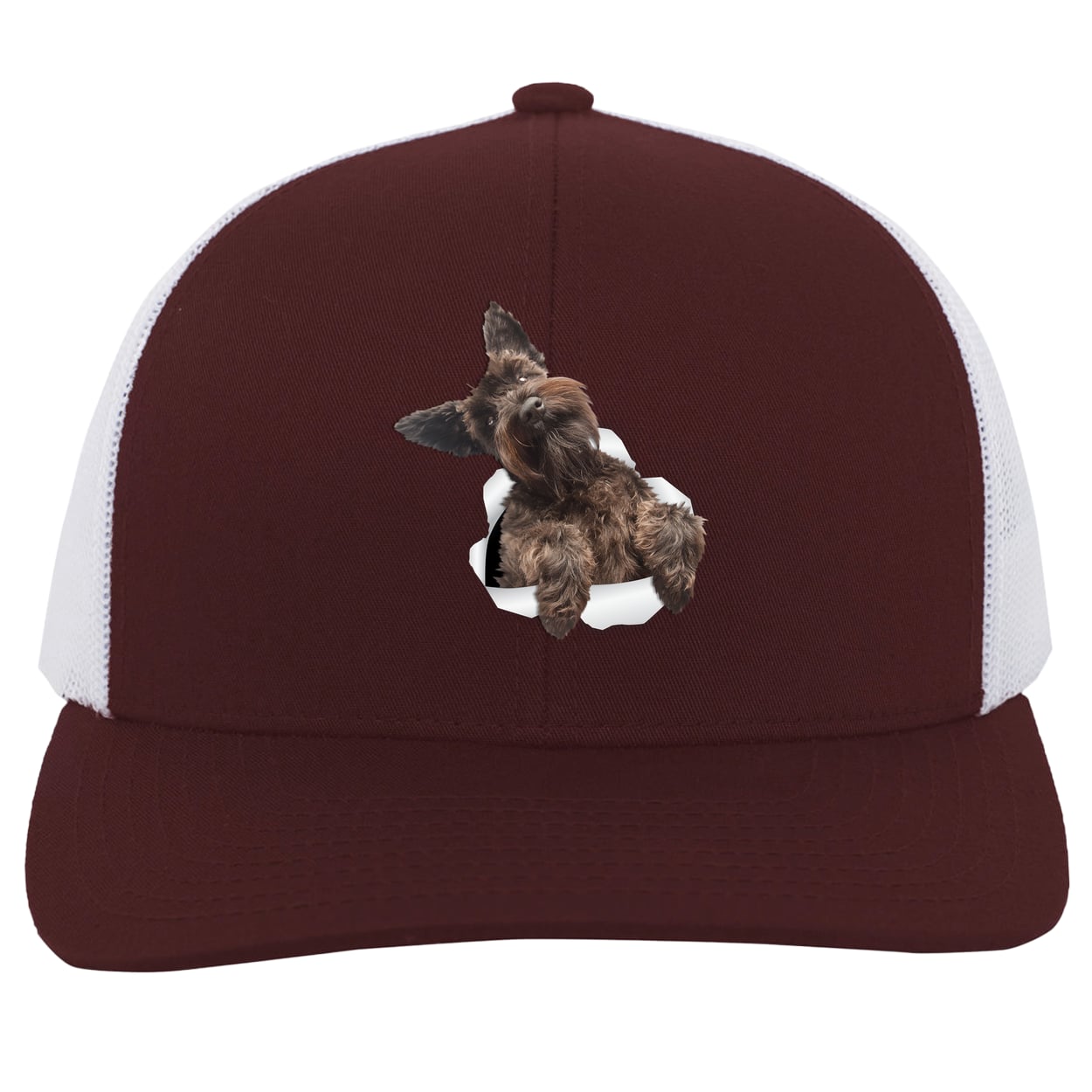 104C Trucker Snap Back - Maroon/White