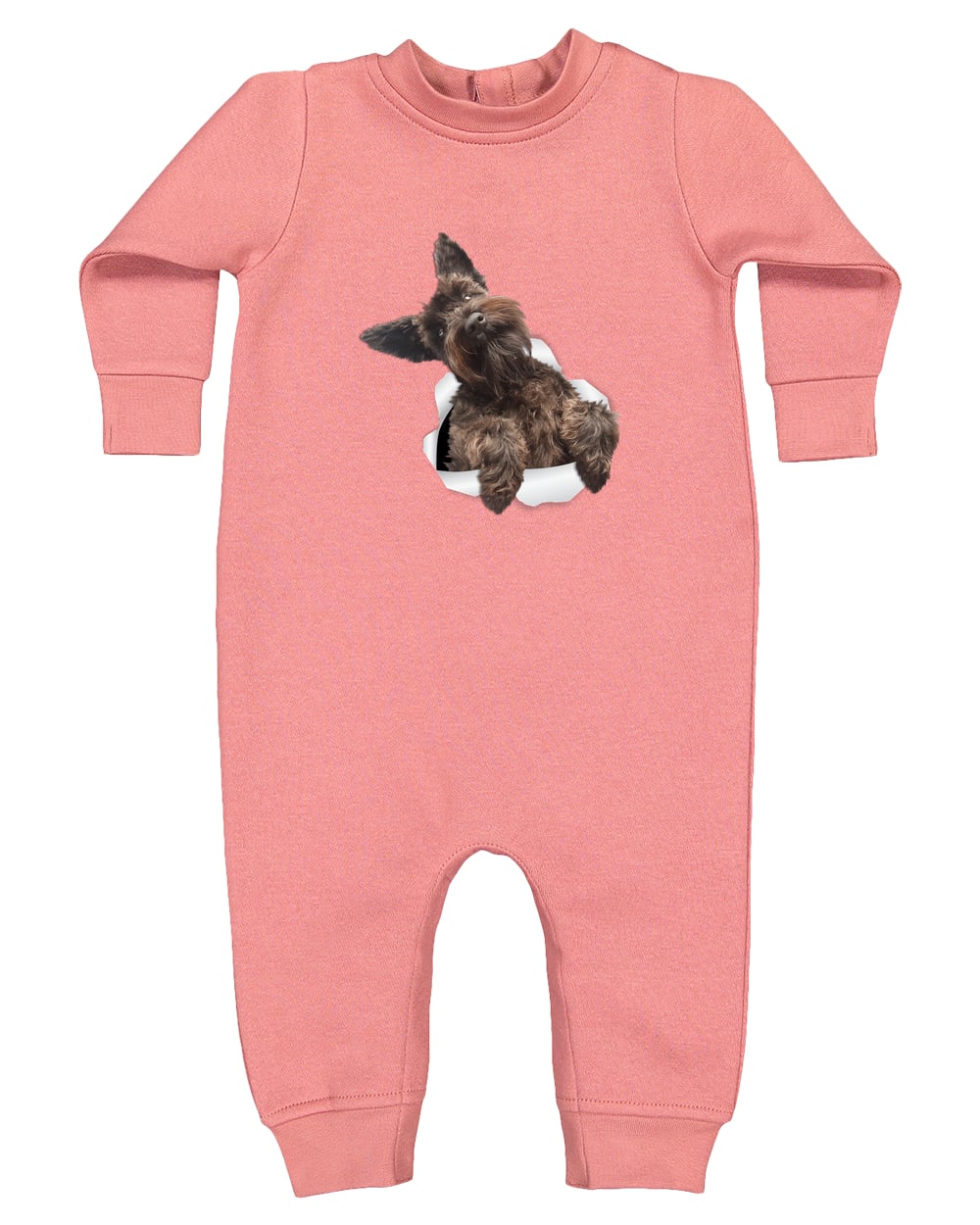 4447 Rabbit Skins Infant Fleece One-Piece Bodysuit - Mauvelous