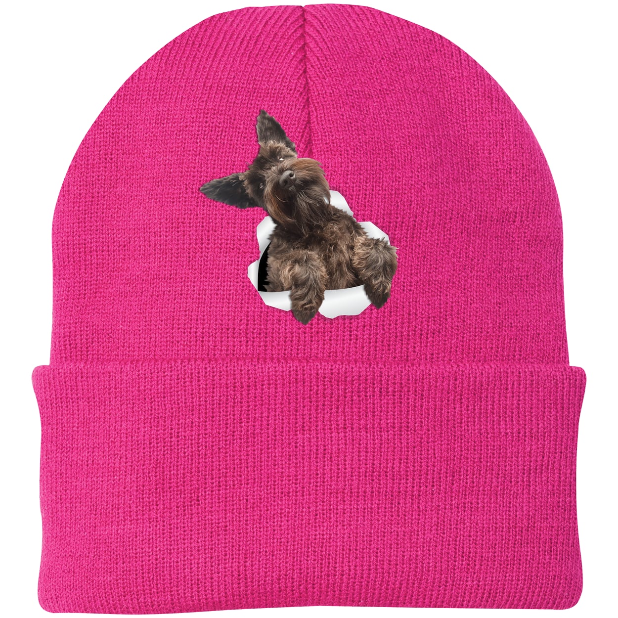 CP90 Port & Company Knit Beanie - Neon Pink