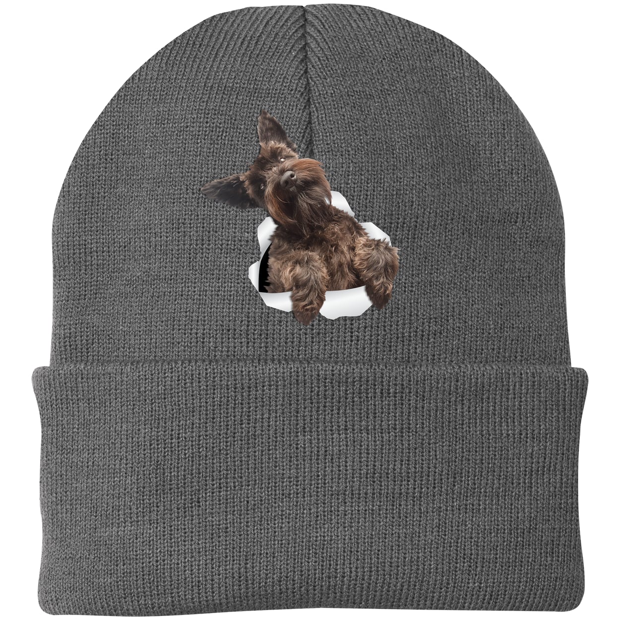 CP90 Port & Company Knit Beanie - Athletic Oxford