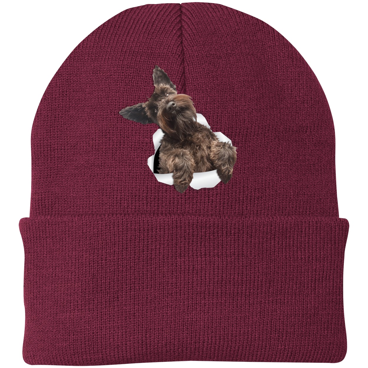 CP90 Port & Company Knit Beanie - Maroon