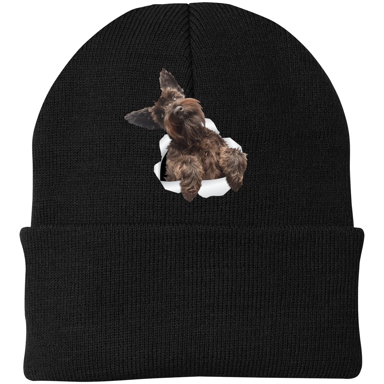 CP90 Port & Company Knit Beanie - Black