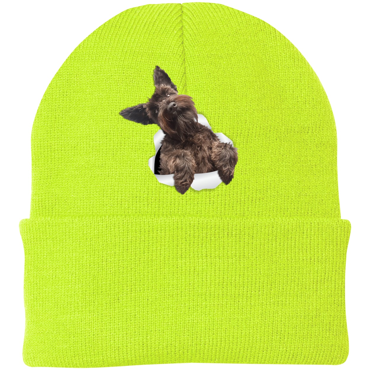 CP90 Port & Company Knit Beanie - Neon Yellow