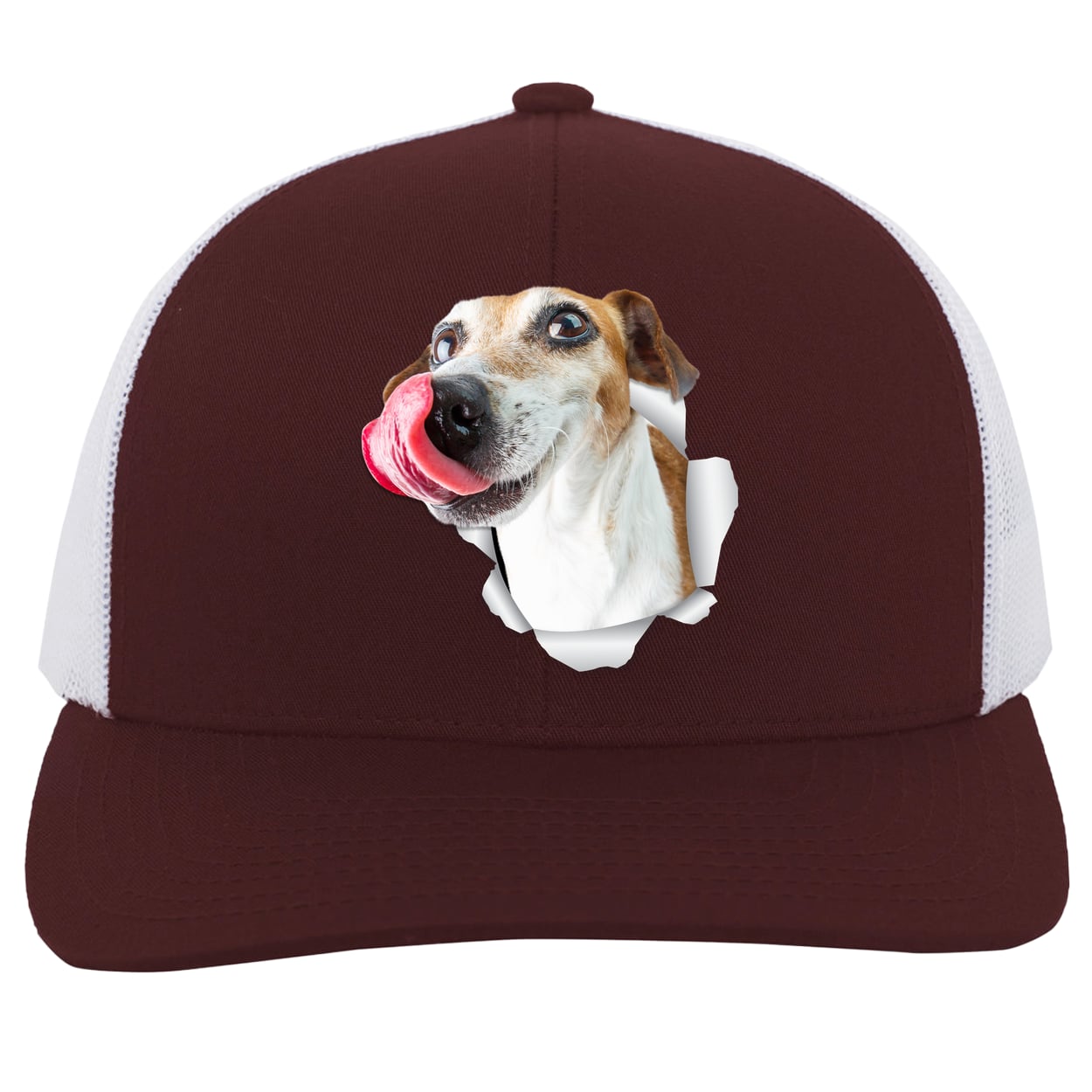 104C Trucker Snap Back - Maroon/White