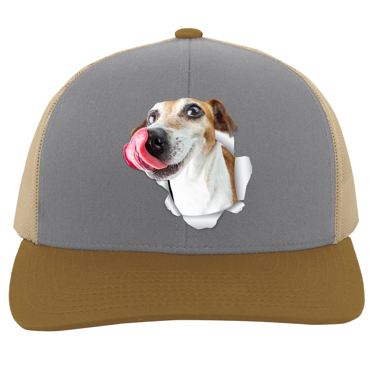 104C Trucker Snap Back - Heather/Beige/Amber