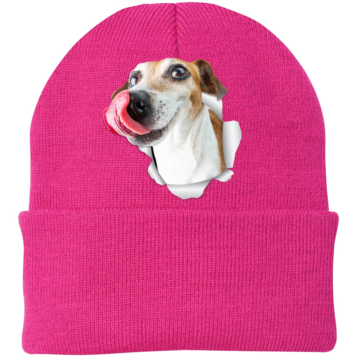 CP90 Port & Company Knit Beanie - Neon Pink