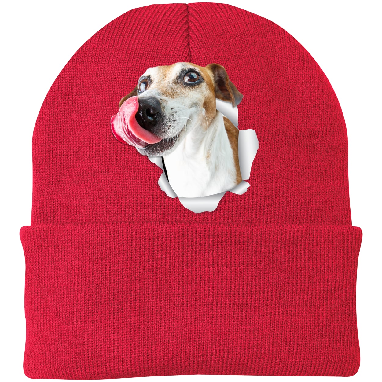 CP90 Port & Company Knit Beanie - Athletic Red