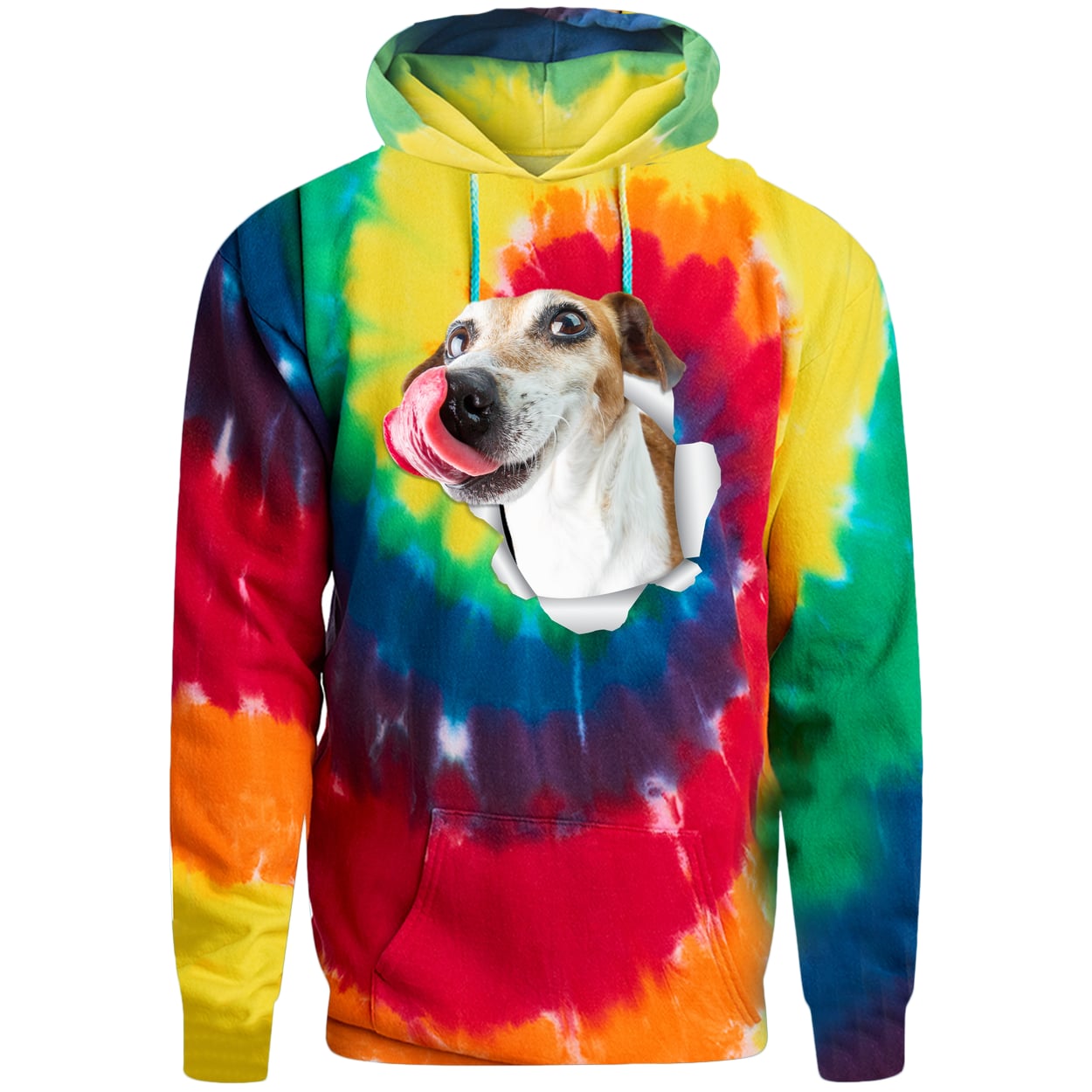 PC146 Port & Company Adult Tie-Dye Pullover Hoodie - Rainbow